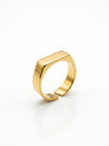 Gold ring on a white background