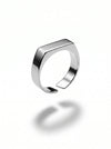 Silver ring on a white background