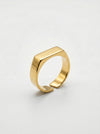 Gold ring on a white background