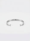Silver bracelet on a white background