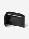 Black leather wallet on a white background
