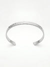 Silver bracelet on a white background